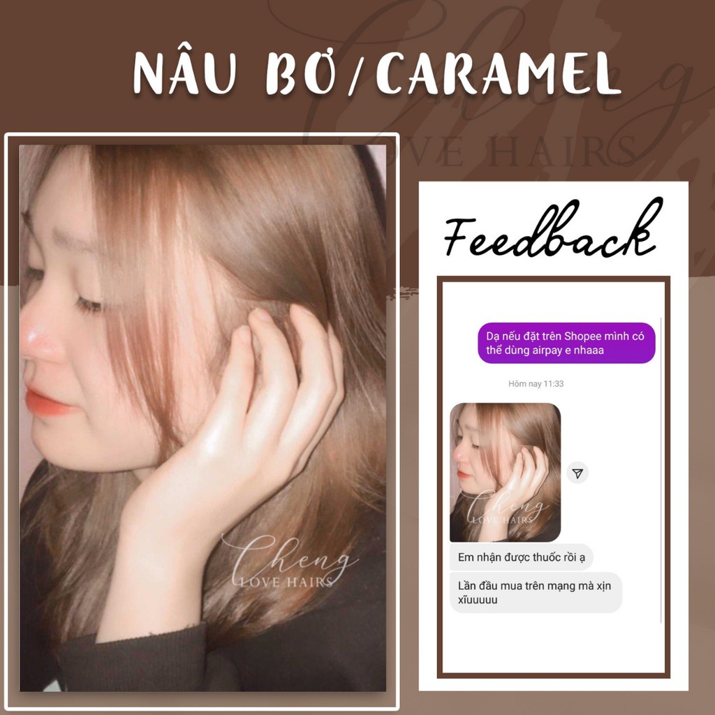 Thuốc nhuộm tóc Nâu caramel