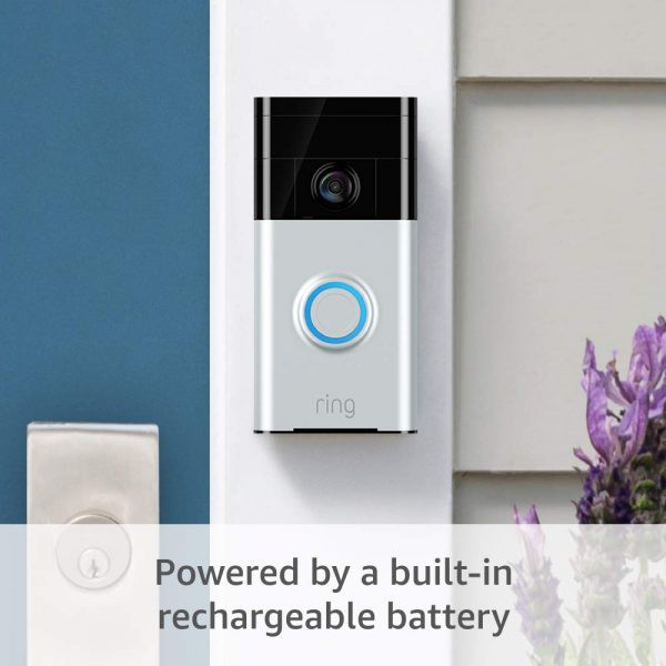 Chuông cửa thông minh Ring Video Doorbell 2 (Ver.2020) - Camera 1080p HD, pin sạc, điều khiển với Amazon Alexa