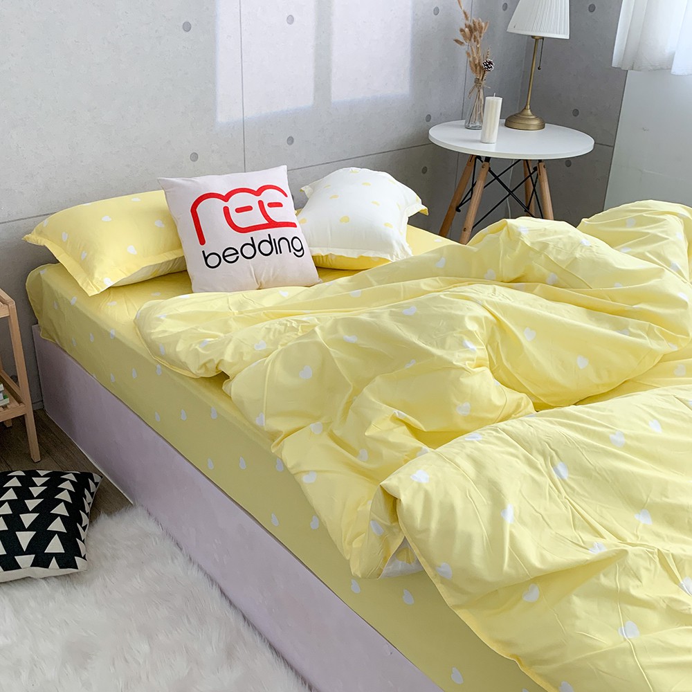 Bộ chăn ga và vỏ gối Poly Cotton REE Bedding trái tim nhiều màu đủ size giường nệm | BigBuy360 - bigbuy360.vn