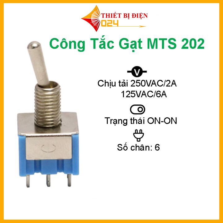 Công tắc gạt MTS 202 2A250V 6A125V