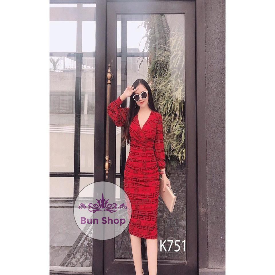 ĐẦM ĐỎ CAO CẤP K751 - Bun Shop (Hàng may thiết kế ,ảnh thật shop tự chụp)
