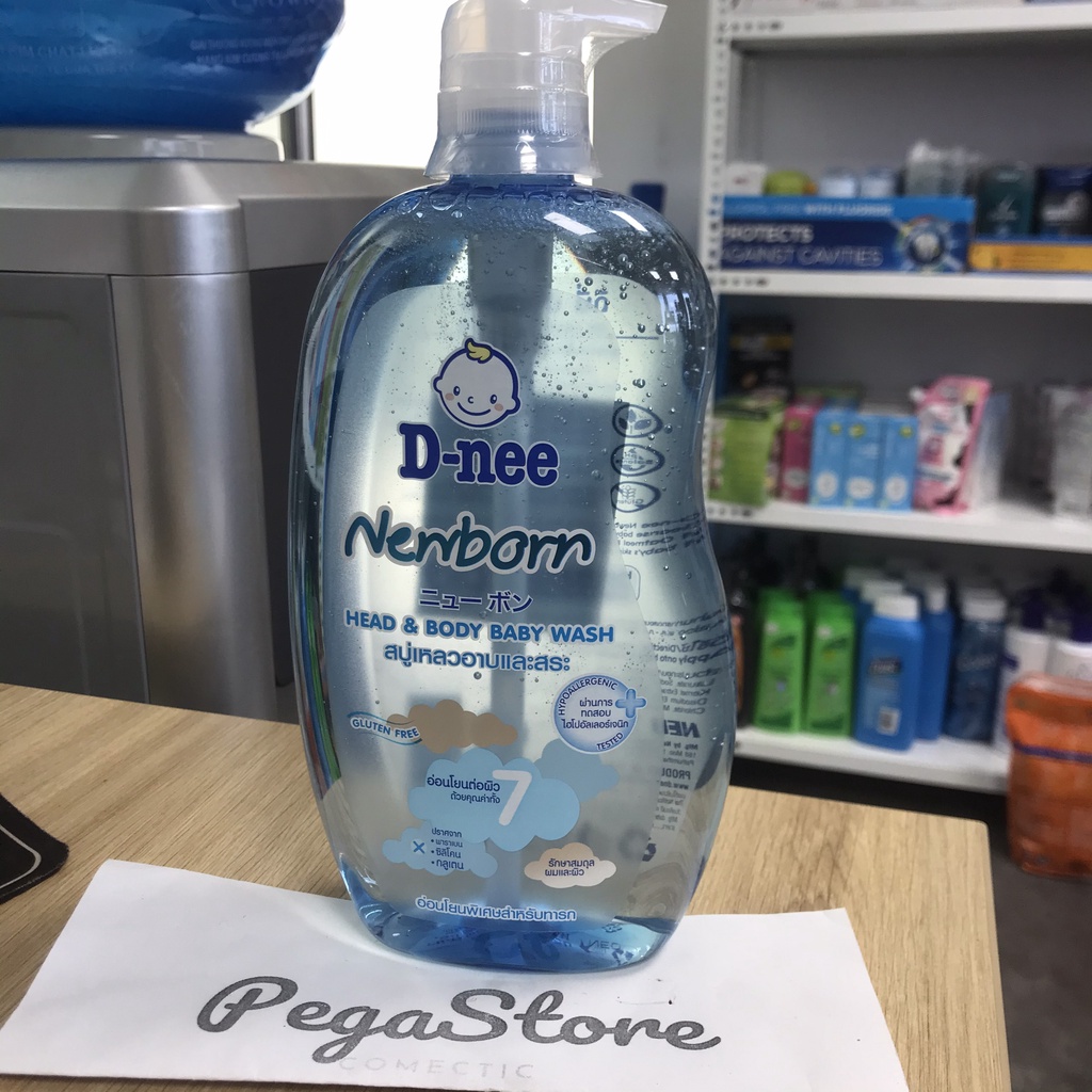 Sữa tắm gội cho bé DNEE sữa tắm trẻ em hồng Head & Body Baby Wash dầu tắm bé d nee 800ml xanh