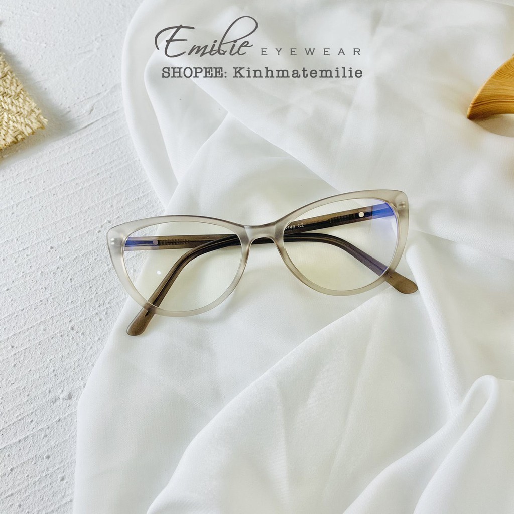 Kính mắt mèo nhựa dẻo càng gập lò xo Emilie eyewear phụ kiện thời trang 8013