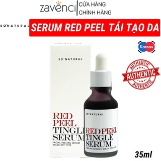 Serum red peel tingle SO NATURAL peel da sinh học cho nam, nữ 35ml ZAVENCI Official