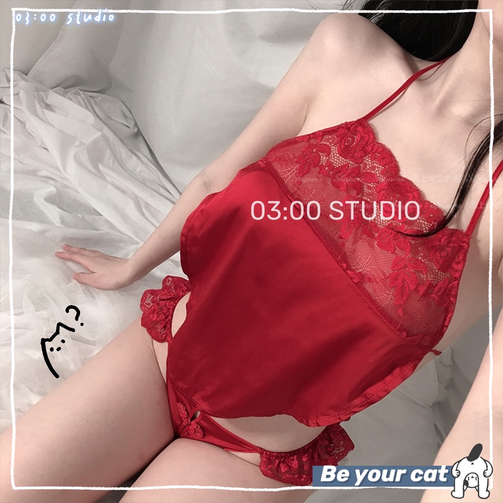 （Giao hàng bảo mật）💝Đồ ngủ sexy💝đầm váy ngủ nữ 2 dây ren đồ gợi cảm+quần lót Freesize 40-55kg--015 | BigBuy360 - bigbuy360.vn