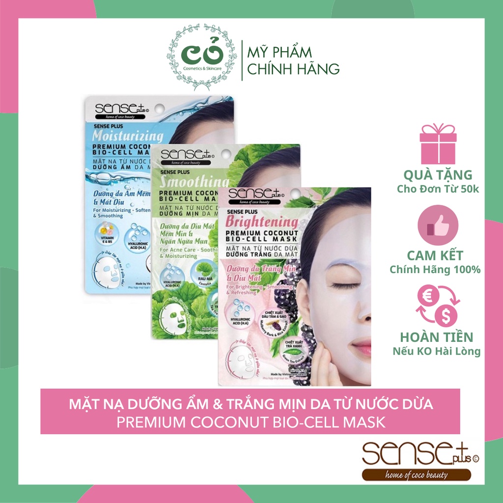 Mặt nạ sinh học cao cấp Sense Plus Premium Coconut Bio-Cell Mask (23g)