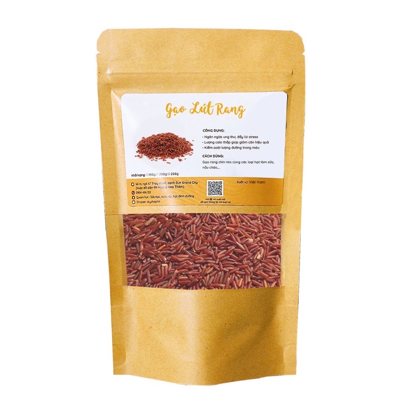 Gạo Lứt Rang 500G - Làm sữa hạt, trà, cháo giảm cân