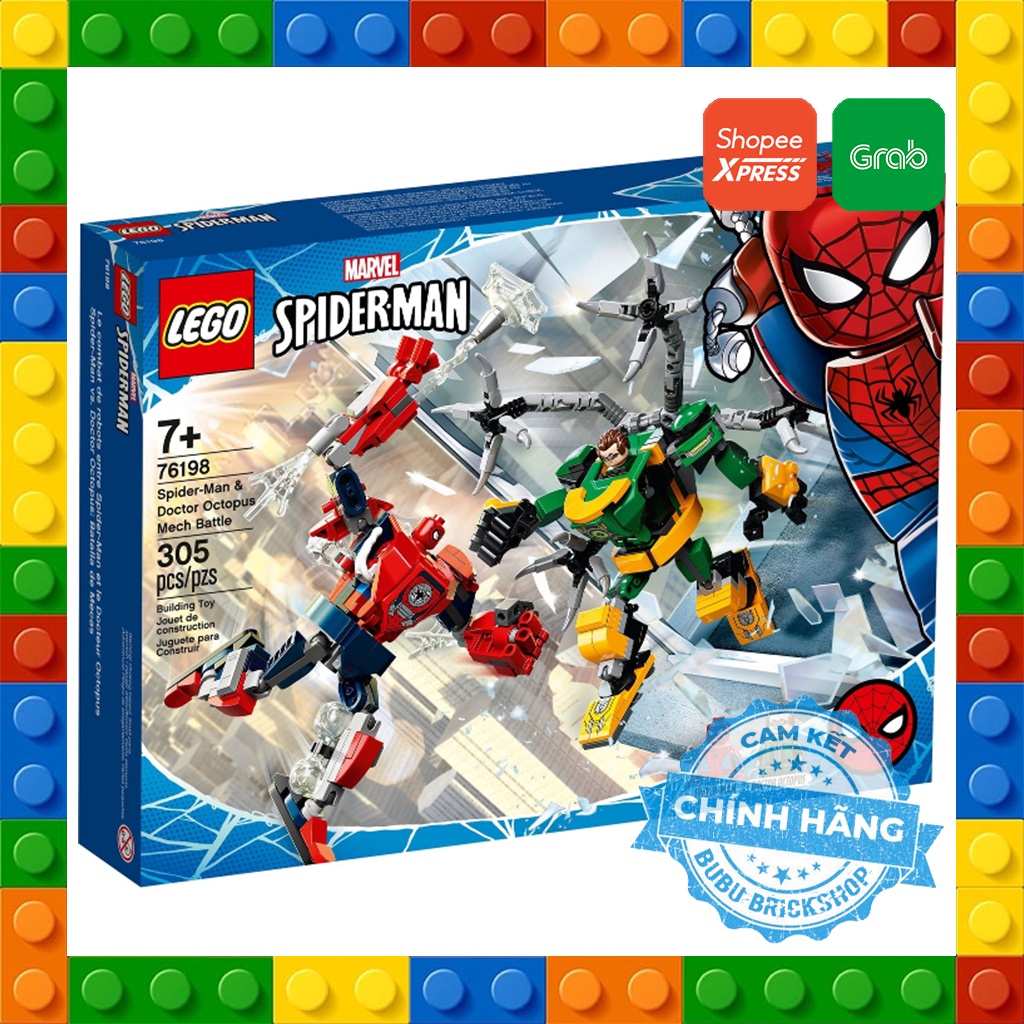 Lego Super Heroes 76198 - Spider-Man & Doctor Octopus Mech Battle - Bộ xếp hình Lego Trận chiến giữa Spider-Man & Doctor