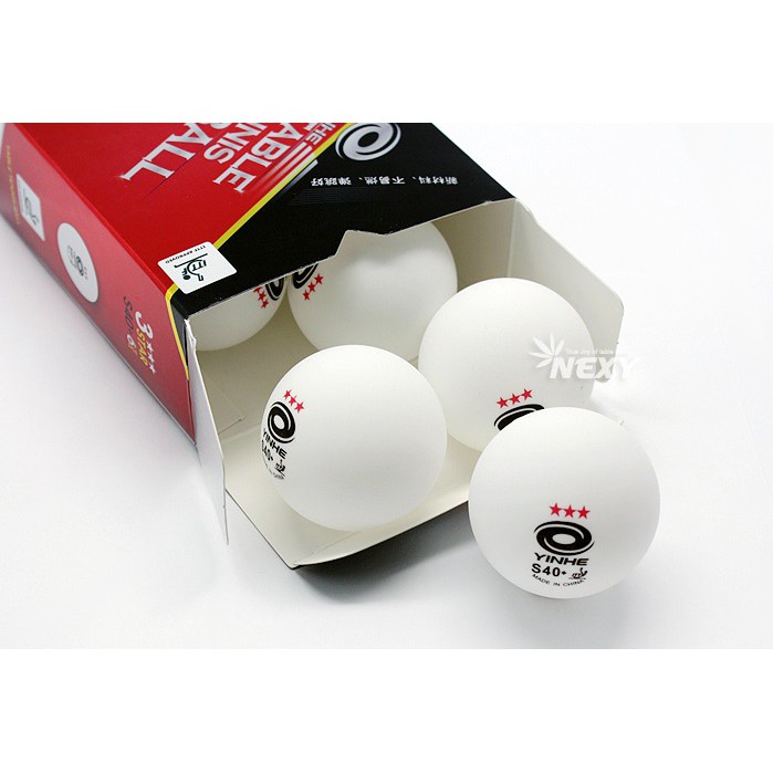 Quả bóng bàn Yinhe 3 sao màu đỏ H40+ Hộp 6 quả dùng cho thi đấu đỉnh cao shop bán lẻ