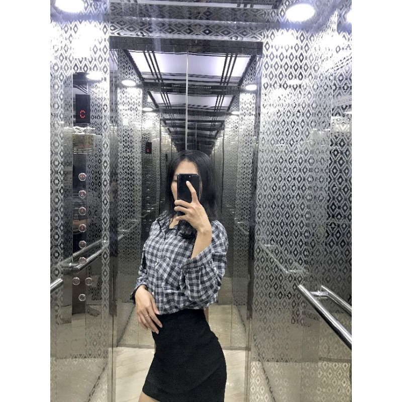 |ẢNH THẬT| Áo sơmi nam nữ,áo sơmi thời trang,áo sơmi caro đen trắng tay lồng đèn SIÊU RẺ | BigBuy360 - bigbuy360.vn