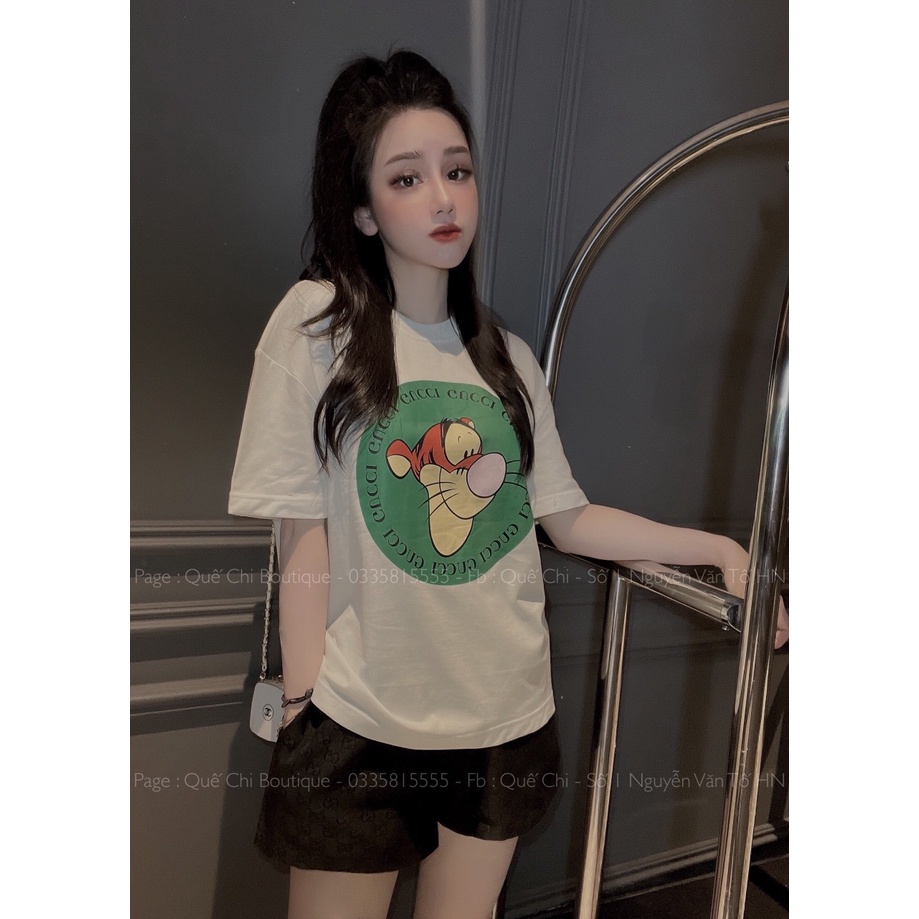 Bộ hổ G G mix quần short đùi họa tiết chữ 554
