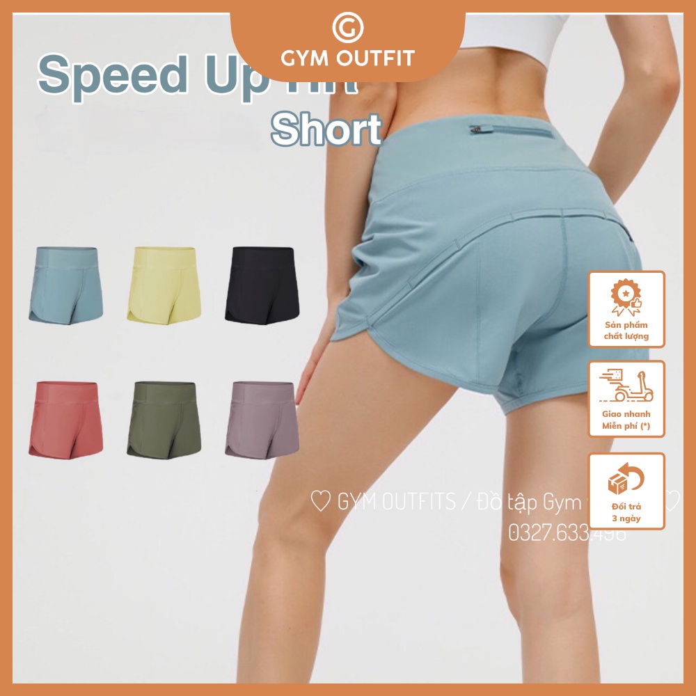 Quần Thể Thao Lululemon Speed Up High Rise Short 4" - Quần Đùi Chuyên Mặc Chạy Tập Gym Yoga Cao Cấp