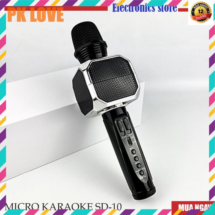 [Free ship] Micro Karaoke Bluetooth SD10 chính hãng - Bảo hành 12 tháng