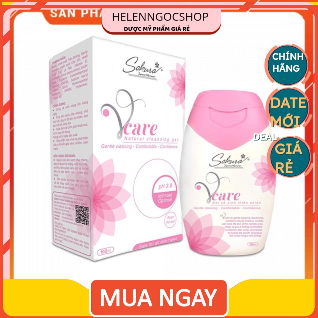 Dung dịch vệ sinh phụ nữ Vcare bảo vệ, se khít, ngăn ngừa mùi vùng nhạy cảm suốt 24h