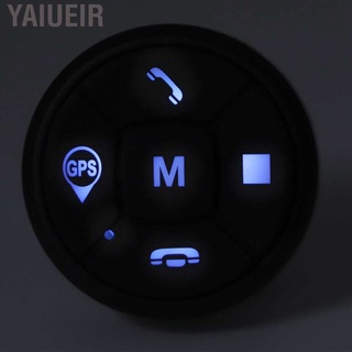 Yaiueir Steering Wheel Control Button Radio Volume GPS Wireless Bluetooth Controller Switch for iOS/Android