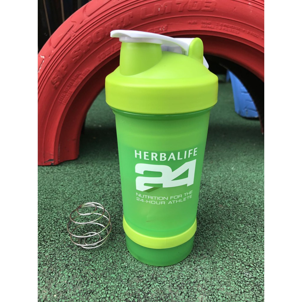 Bình lắc shake 3 ngăn HBL, 3 ngăn đựng, dung tích 700ml, có lò xo,