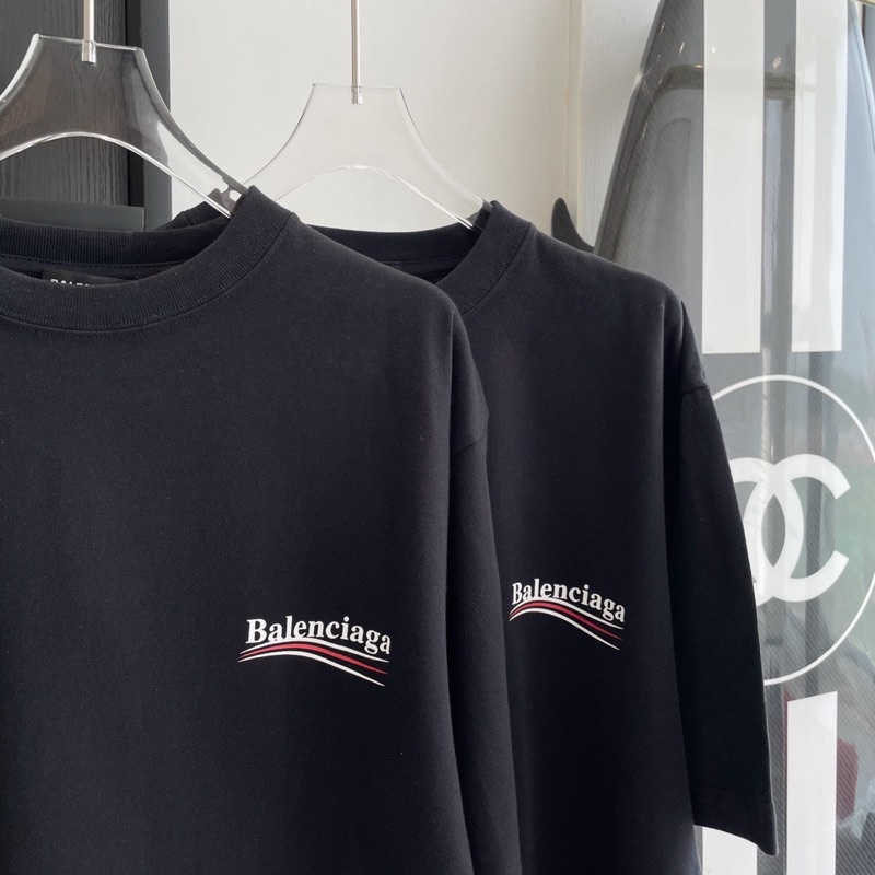 Áo Thun Balenc*iaga Wave Logo Printed bản cao cấp chuẩn 1:1, Áo Tee Balenc*iaga in chữ chất liệu cotton form oversize