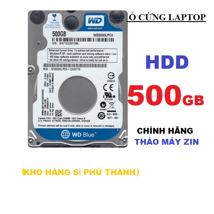 Ổ cứng laptop 500gb HDD tháo máy zin hoạt động tốt