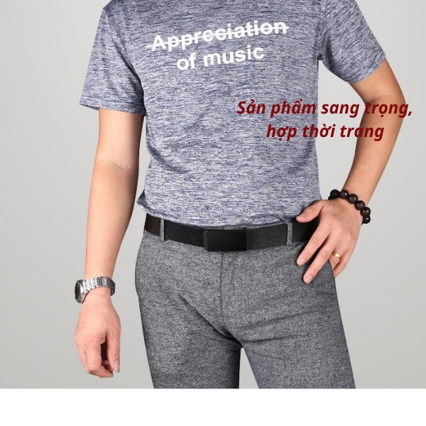 Dây nịt, thắt lưng da nam cao cấp mặt trơn cá tính, lịch sự đi chơi đi làm