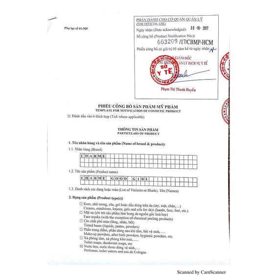 Nước Hoa Charm Good Girl Chính Hãng Mùi Hương Của Pháp | Thế Giới Skin Care