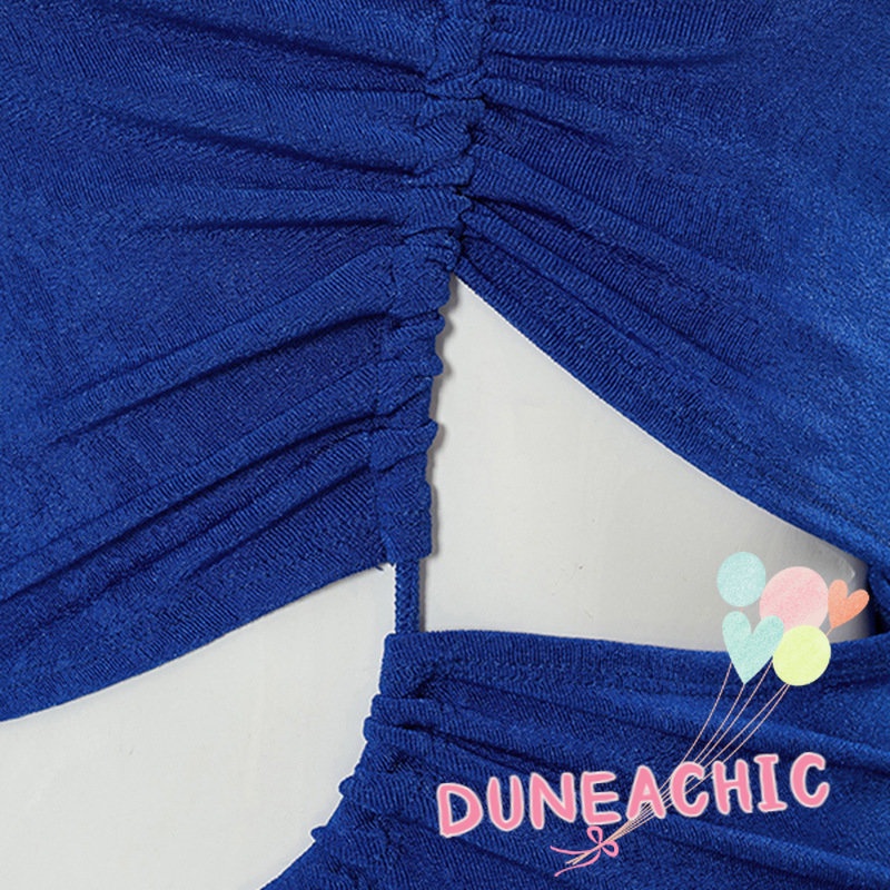 DUNEA Áo liền quần tay dài ôm dáng màu trơn thời trang quyến rũ dành cho nữ