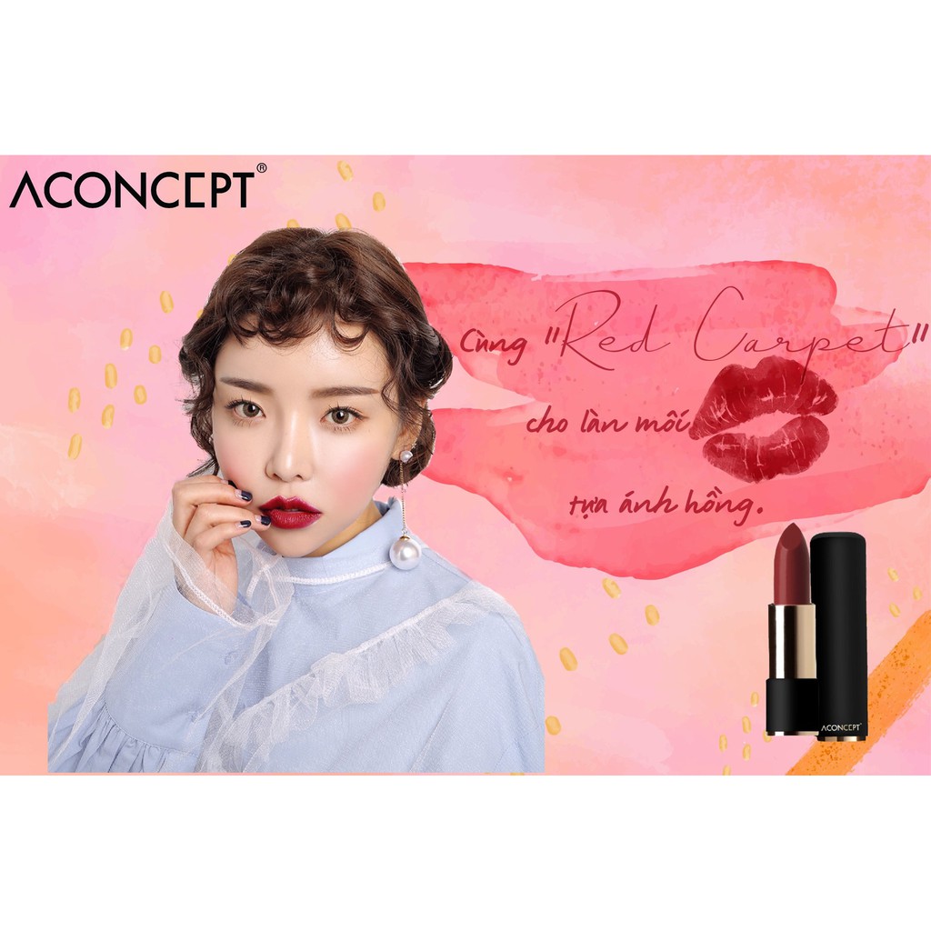 Son thỏi lì siêu mềm mượt ACONCEPT Velvet Lipstick _ ACONCEPT Chính Hãng