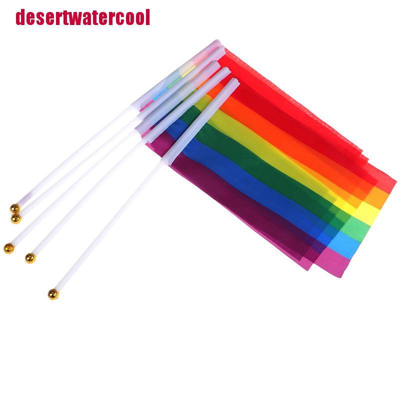 Set 5 cờ màu cầu vồng LGBT cầm tay