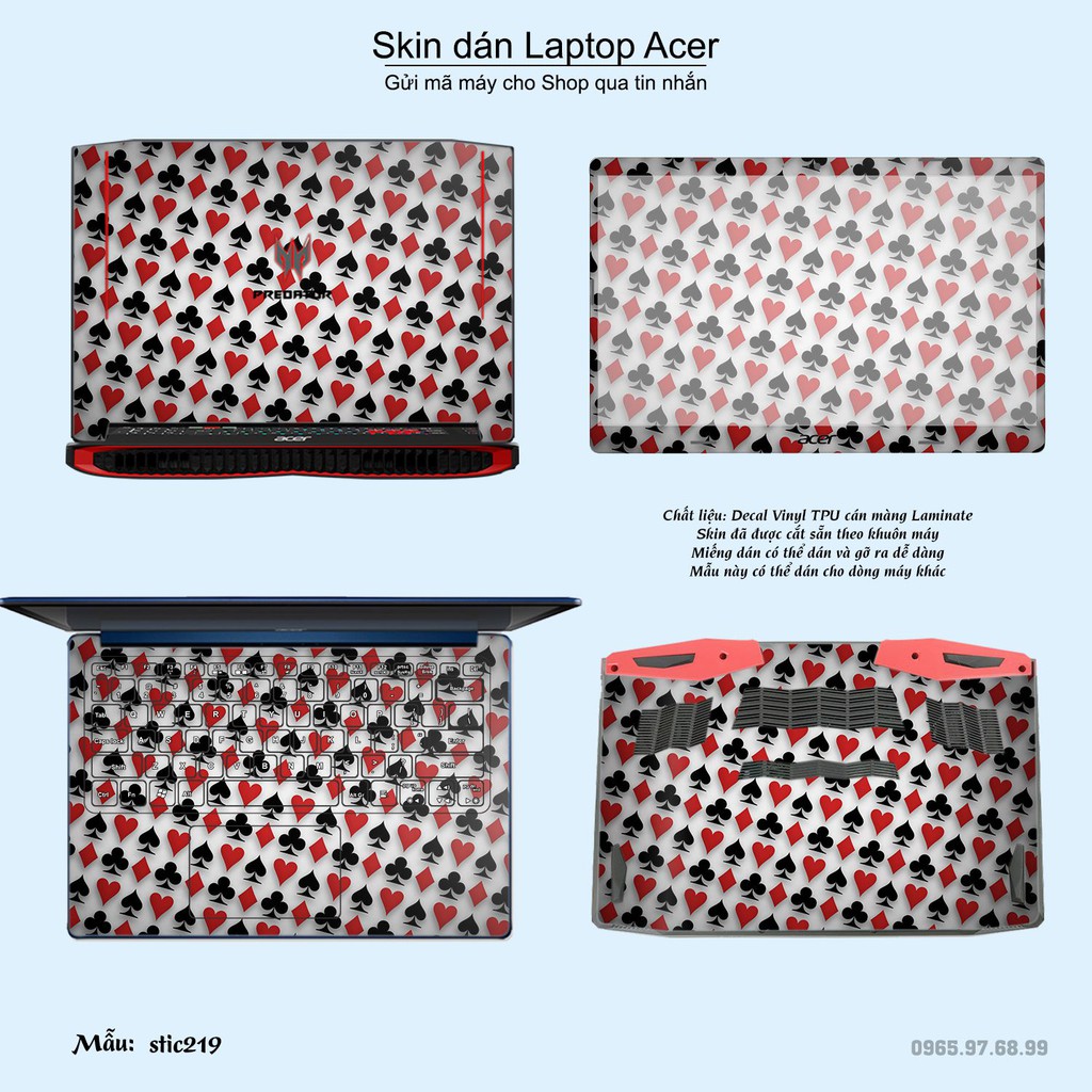 Skin dán Laptop Acer in hình Hoa văn sticker nhiều mẫu 35 (inbox mã máy cho Shop)