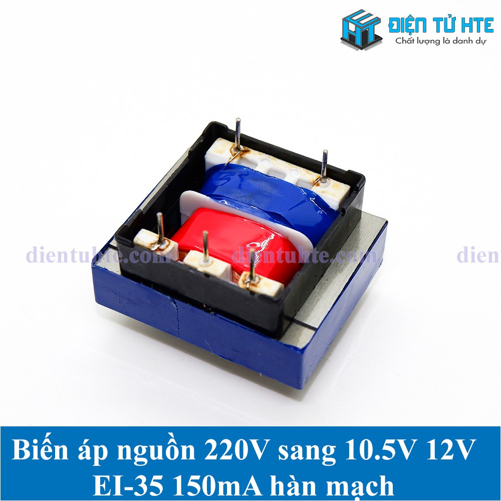 Biến áp nguồn 220V sang 10.5V 12V EI-35 150mA hàn mạch