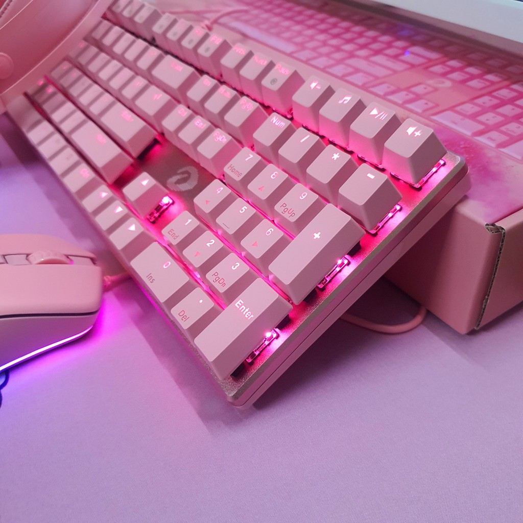 Bàn Phím Cơ DAREU EK810 PINK - Led Pink (USB/Red switch) - Bảo Hành Chính Hãng - Pk Máy Tính