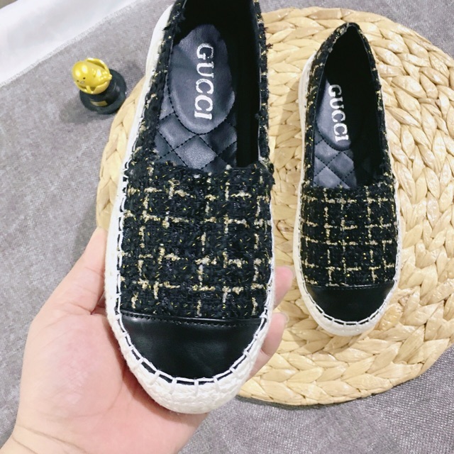 [Shopee trợ giá] Giày slipon nữ Dạ kim tuyến đế hột siêu dẻo đi êm chân