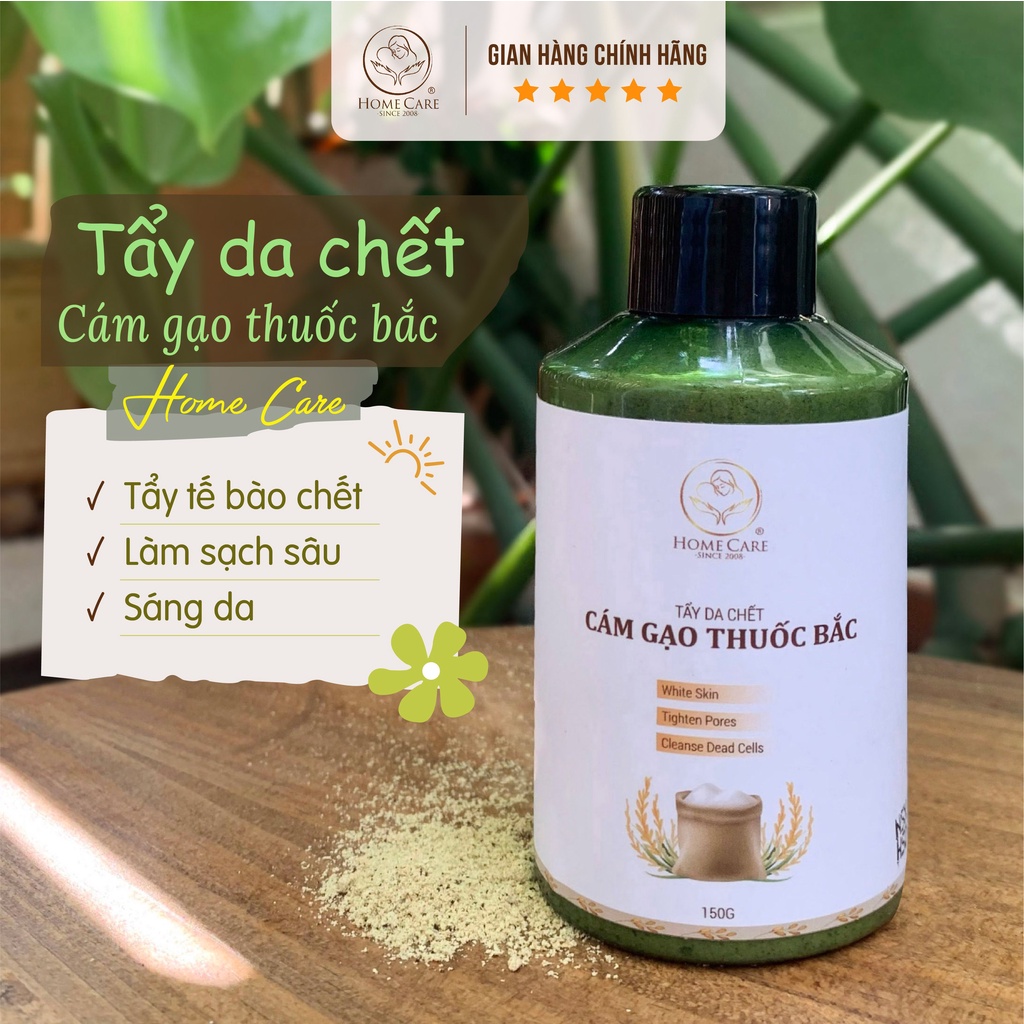Tẩy da chết mặt Home Care làm từ cám gạo thuốc bắc tự nhiên an toàn cho da