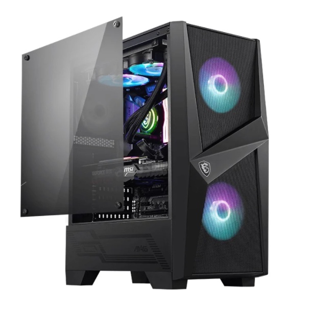 Vỏ case MSI MAG FORGE 100R (CASE CÓ SẴN 2 FAN RGB VÀ 1 FAN KHÔNG LED ) new