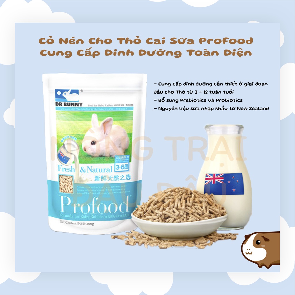 Cỏ Nén Thức Ăn Cho Thỏ Cai Sữa ProFood Cung Cấp Dinh Dưỡng Toàn Diện 500g - DR315