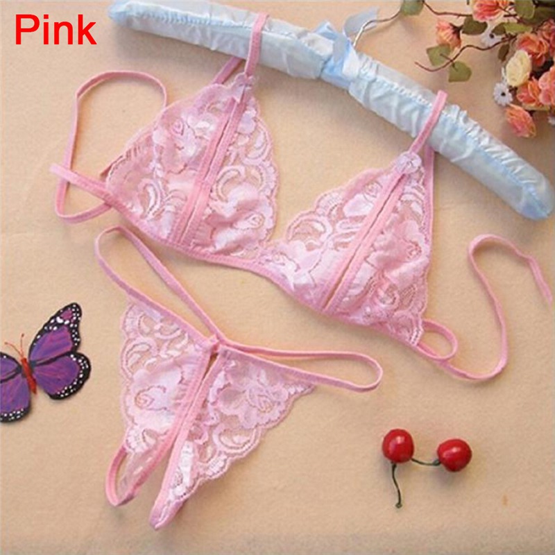 Bộ Đồ Lót Lọt Khe Phối Ren Quyến Rũ Cho Nữ