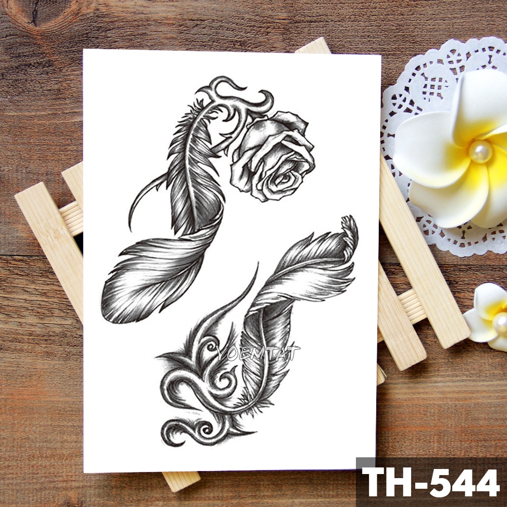 Hình Xăm Dán Tạm Thời Chống Nước Hình Đôi Cánh Thiên Thần