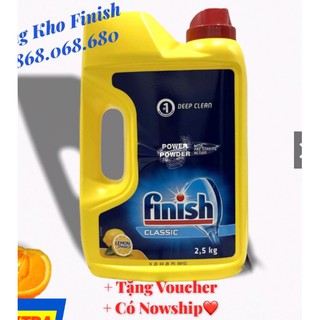 [RẺ VÔ ĐỊCH] Bột rửa bát Finish Hương Chanh 2,5kg [rửa sạch, tiện dụng, tiết kiệm]