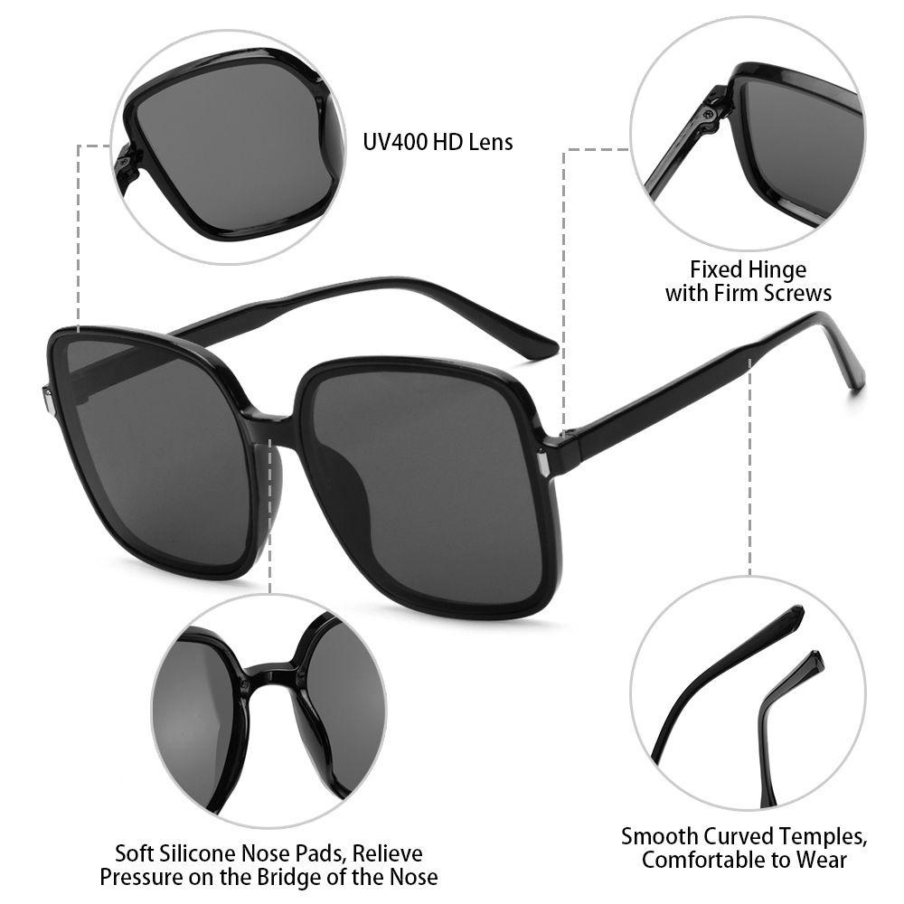 Kính Mát Oversized Chống Tia UV400 Dùng Lái Xe