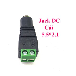 Jack DC nối nguồn Cái 5.5x2.1mm có đầu vặn vít domino
