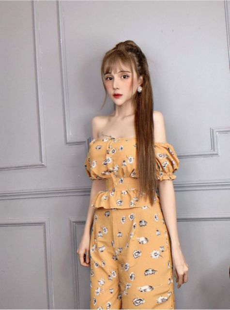 Sét Áo Hoa kèm Quần Đủ màu