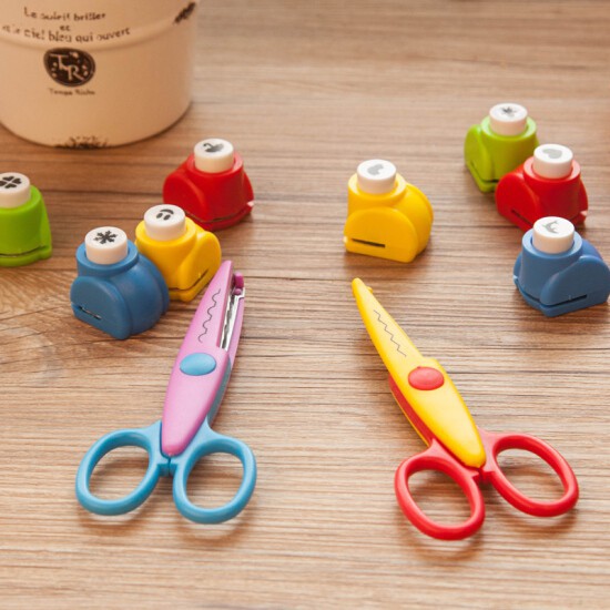 Bộ kéo cắt giấy thủ công hoạ tiết Guangbo HZM03855