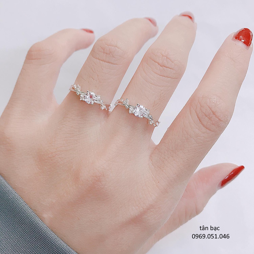 Nhẫn bạc nữ , đẹp đính đá sang trọng , tinh tế , bạc 925 chuẩn 100%