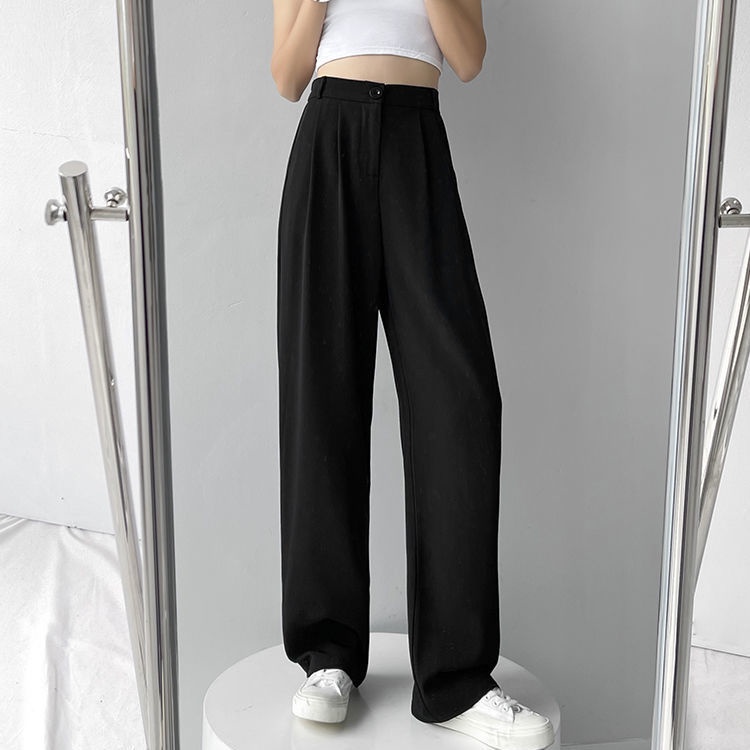 Quần dài ống rộng lưng cao lụa trắng size lớn thời trang mùa hè cho nữ