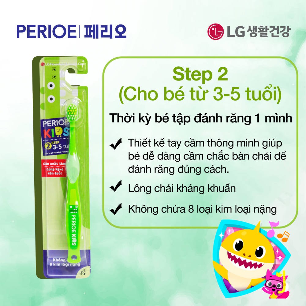 Bàn Chải răng Perioe Kids Step 2 Local (cho trẻ 3-5 tuổi)