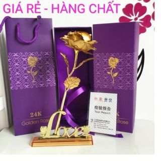 Hoa hồng vàng Gold 24k