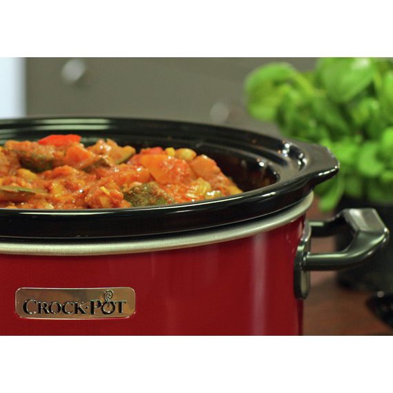 Nồi nấu chậm, hầm chậm CROCK POT đỏ 3.5L