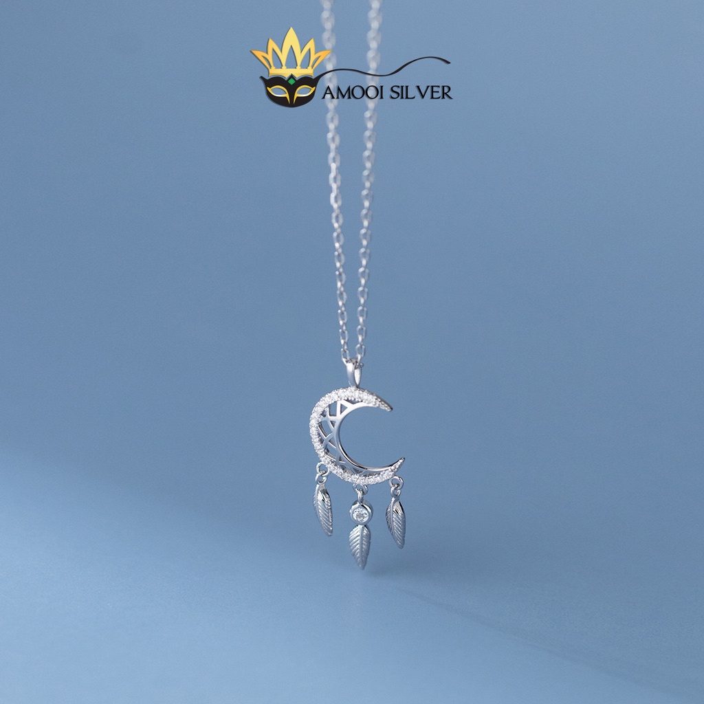 Dây chuyền bạc S925 dream catcher 3 chiếc lá - Amooi Silver AD161