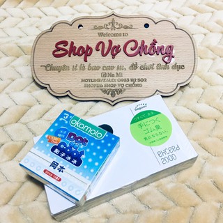 [CHÍNH HÃNG]Bộ Hộp 12 Bao Cao Su SAGAMI EXCEED 2000 Và Hộp 3 BAO CAO SU OKAMOTO DOT DE COOL