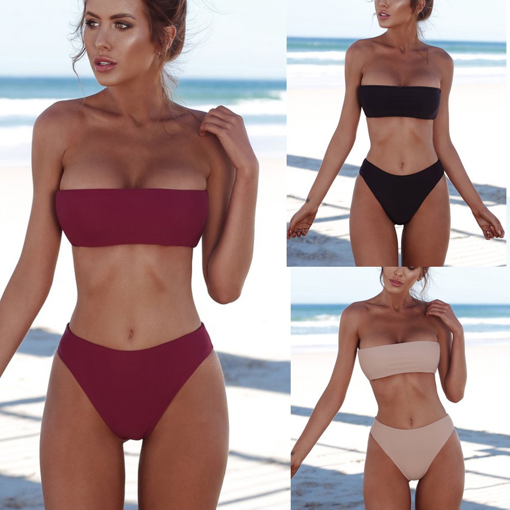 Bikini nữ không dây có đệm nâng ngực phong cách Brazil | BigBuy360 - bigbuy360.vn