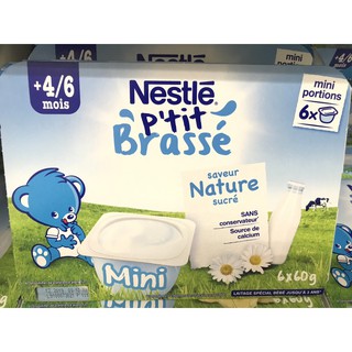 Sữa chua Nestle 6x60g 4/6m vị tự nhiên Date T12/2019
